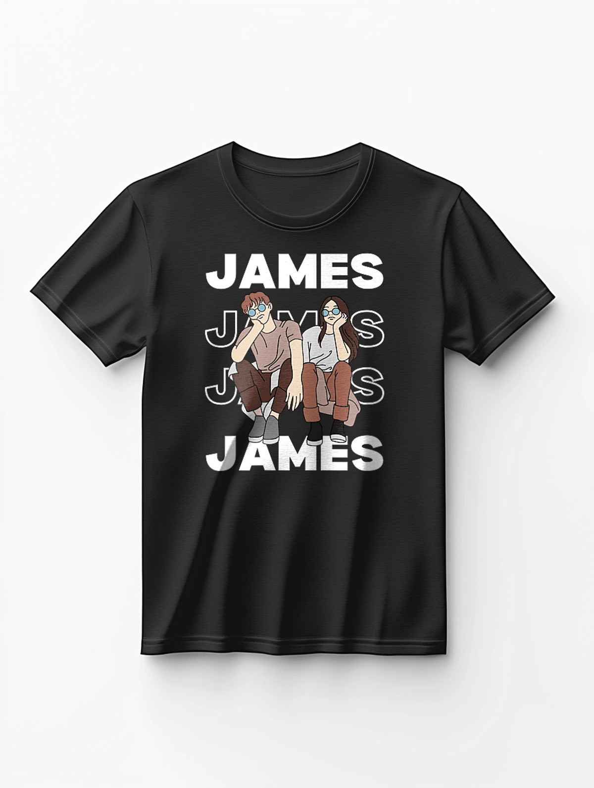 JAMES Personalized T-Shirt - Bold Modern Design