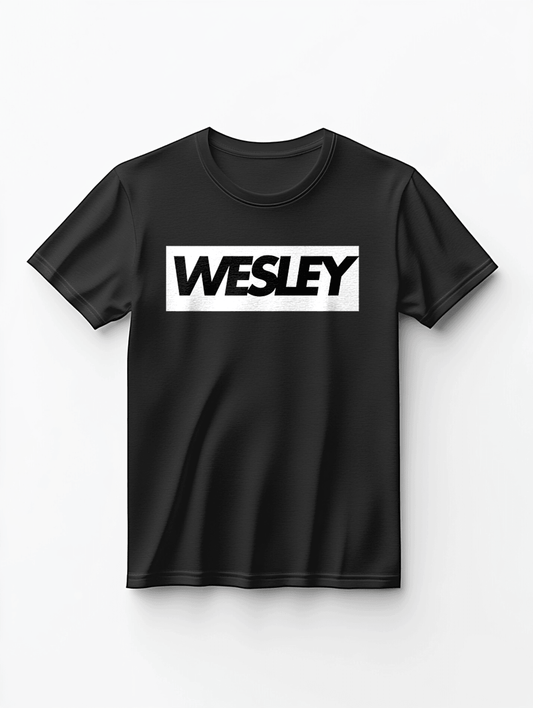 WESLEY Minimalist T-Shirt | Black & White Design