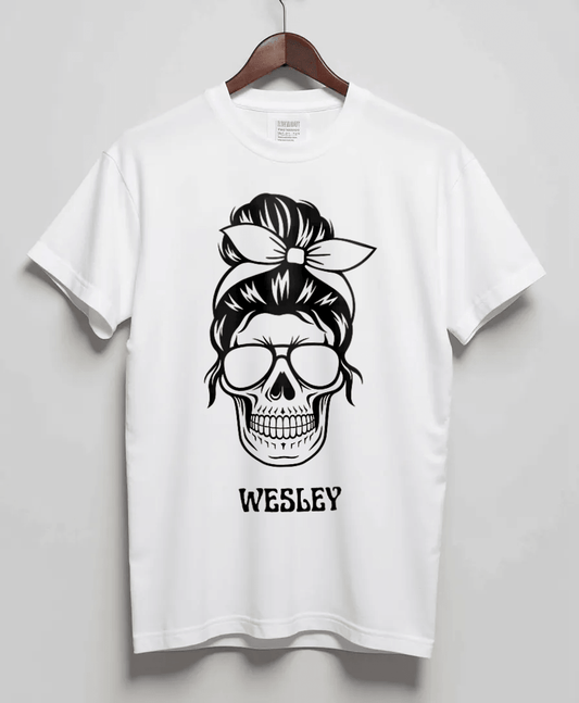WESLEY Personalized Skull Design Tee