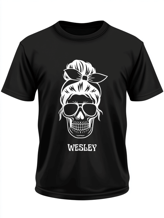 WESLEY's Personalized Skull-Bandana T-shirt