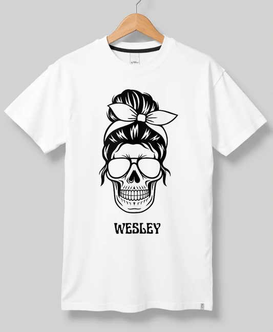 WESLEY Personalized Skull Design T-Shirt