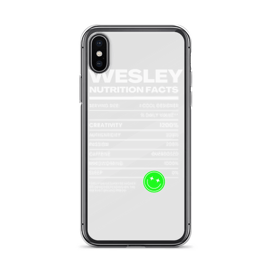WESLEY Nutrition Facts Personalized Phone Case