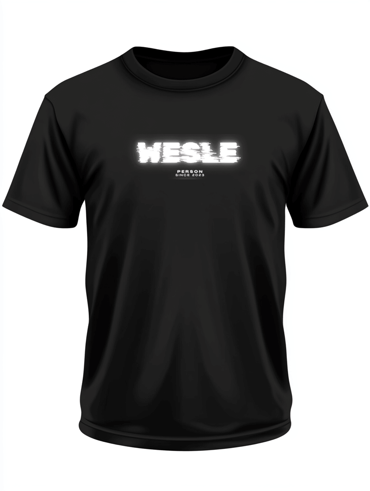 WESLEY Glitch Effect T-Shirt - Edgy Design