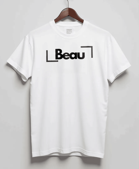 BEAU's Personalized BEAU Design T-Shirt in Modern White