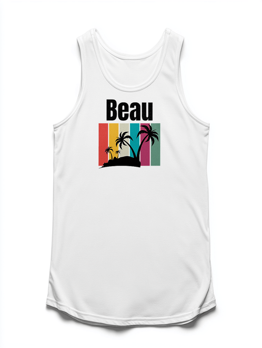 BEAU's Tropical Striped Tank Top