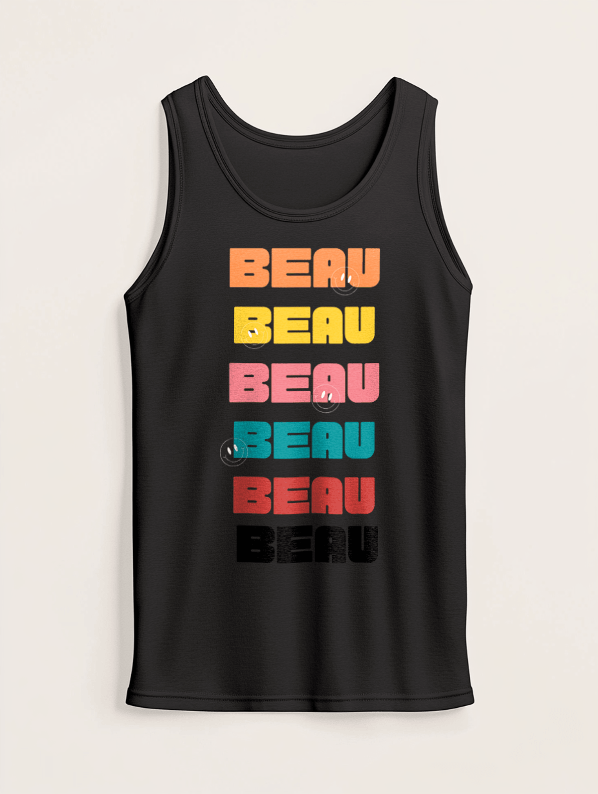 Vibrant Ombre BEAU Tank Top - Customized Casual Fashion