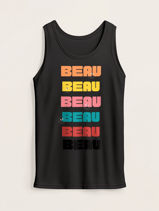 Vibrant Ombre BEAU Tank Top - Customized Casual Fashion