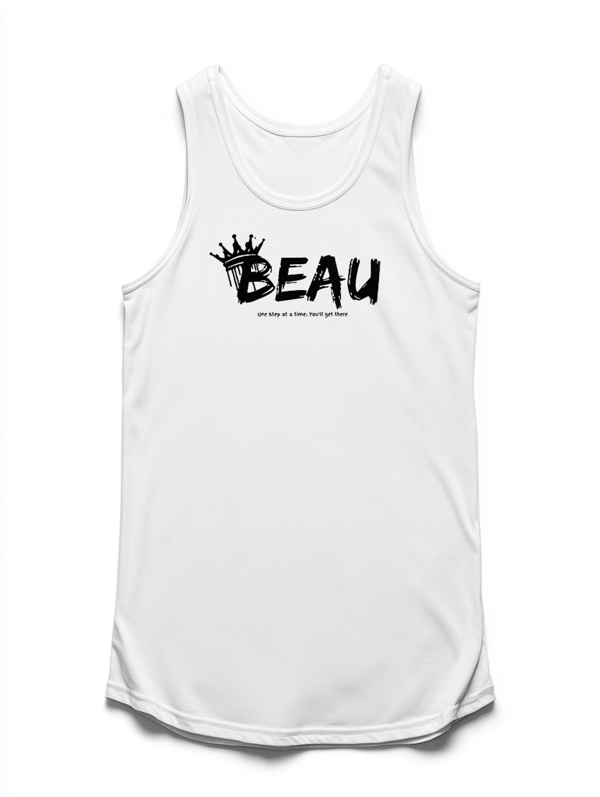 Personalized "BEAU" Tank Top with Regal Crown Design