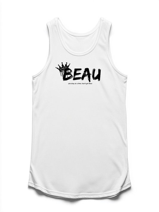 Personalized "BEAU" Tank Top with Regal Crown Design