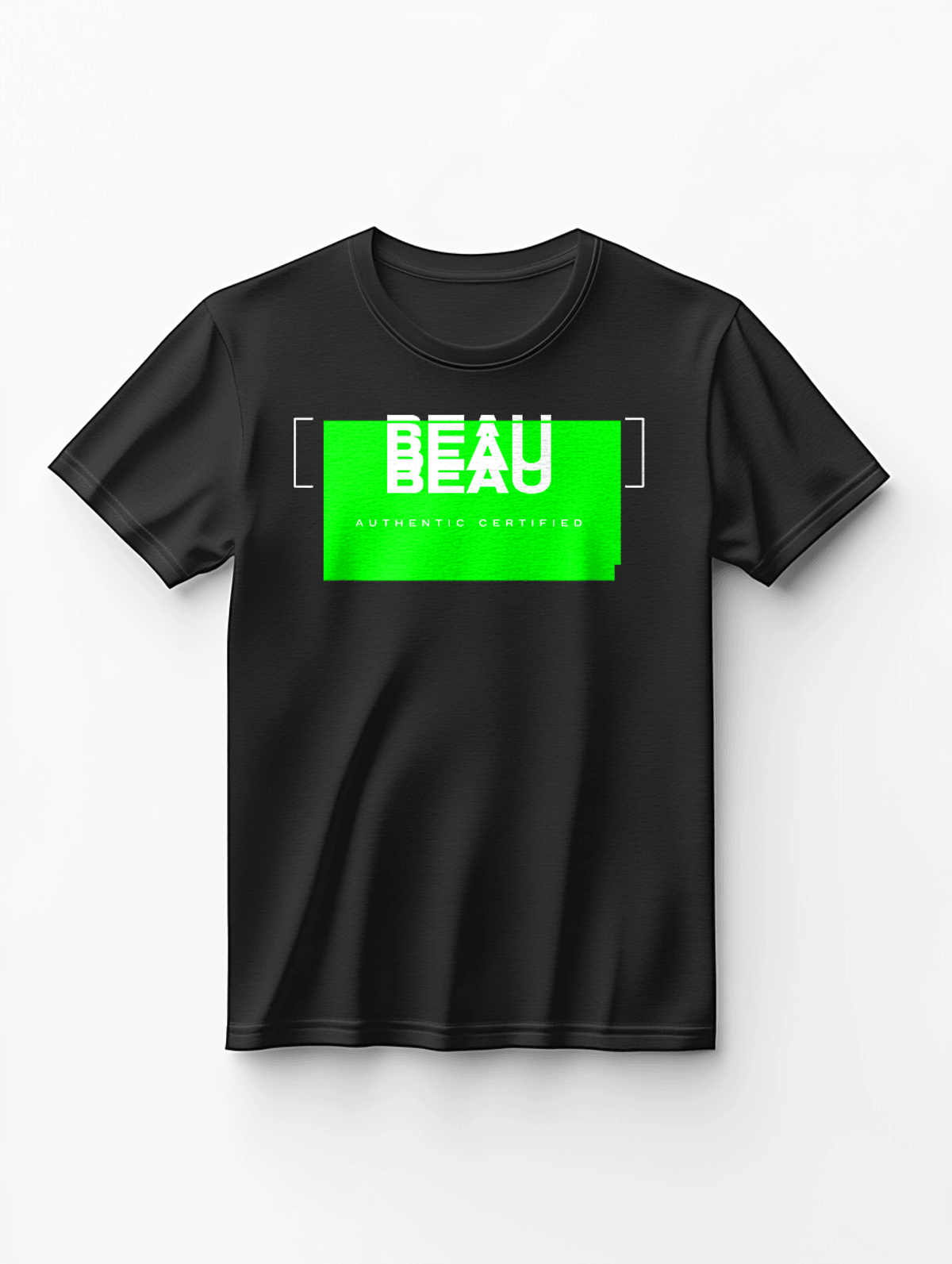 Bespoke Black BEAU T-Shirt: Authentic Certified for BEAU