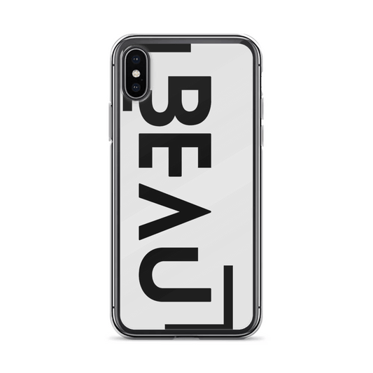 BEAU Phone Case with Modern Diagonal Stripe Design