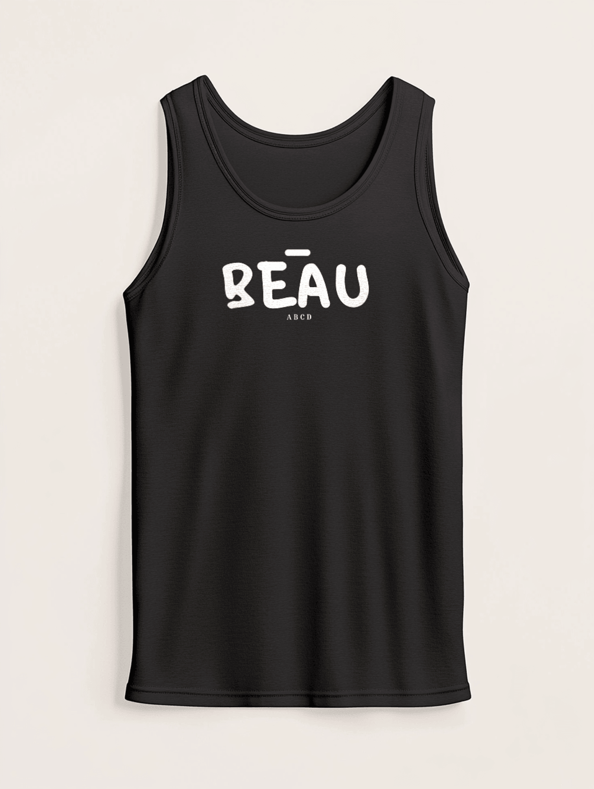 Personalized "BEAU" Custom Tank Top with Artistic ĀSI Design