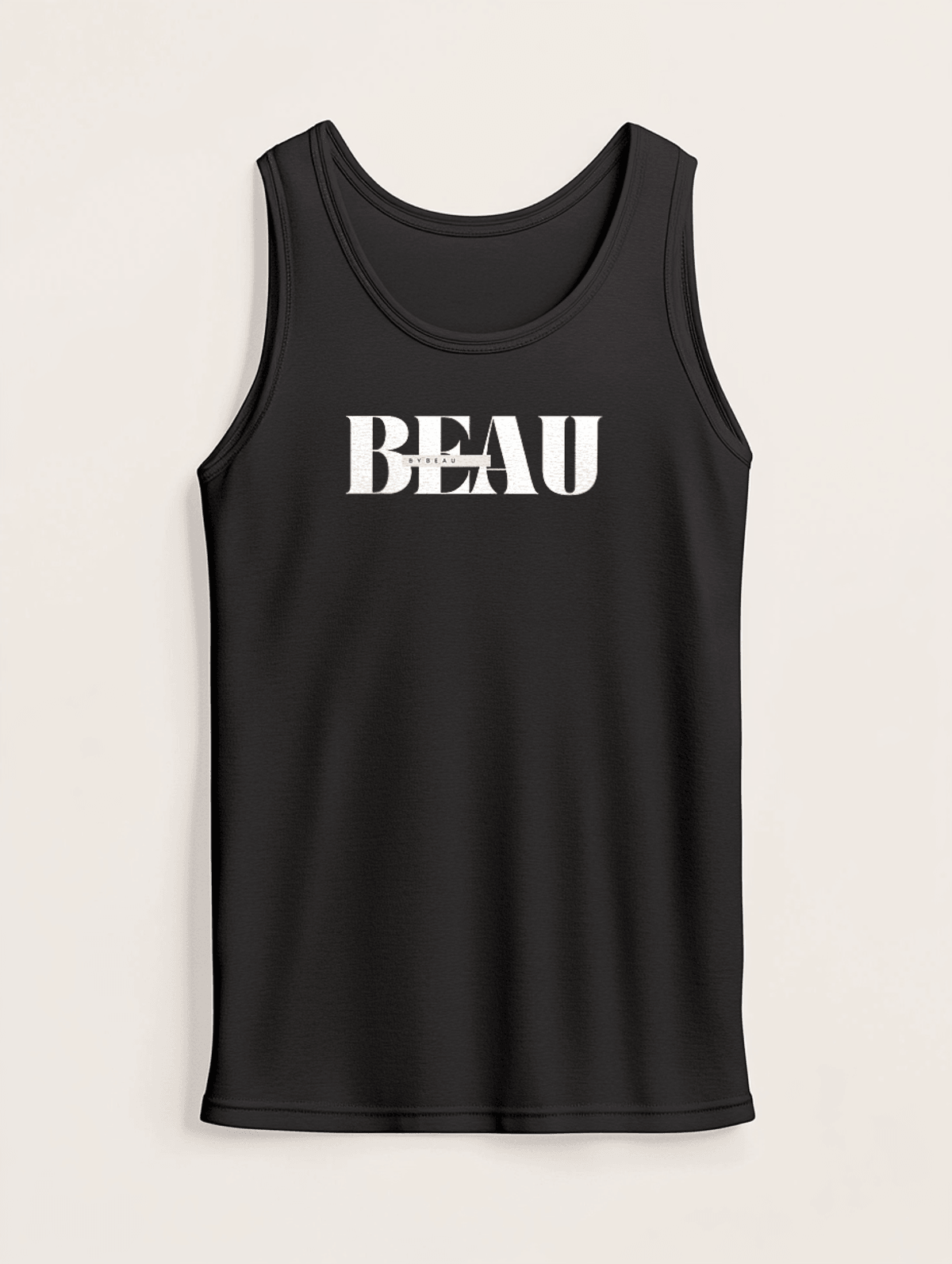 Custom "BEAU" Black Tank Top - Individuality Expression Apparel