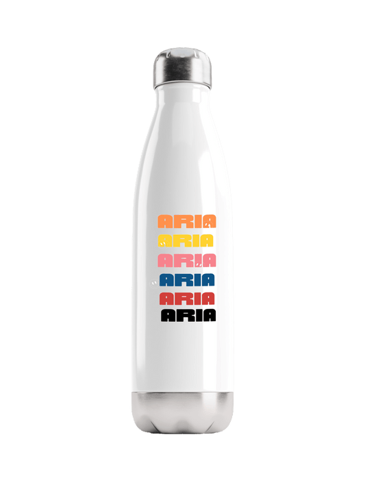 ARIA" Personalized Stainless Steel Water Bottle with Vibrant Print