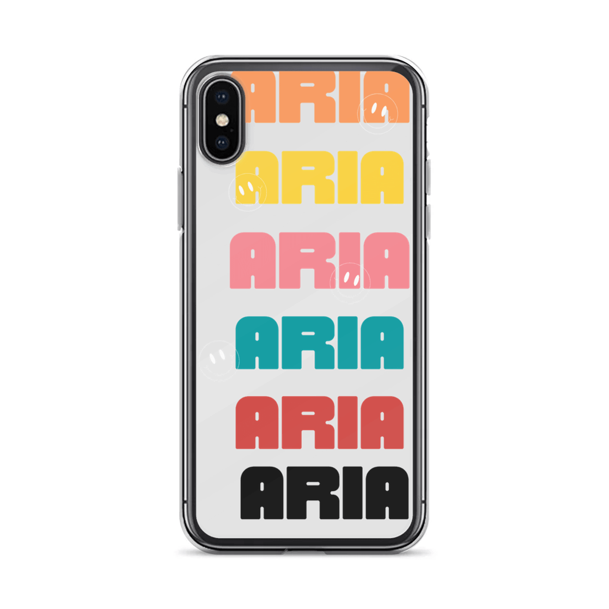 Vibrant Personalized "ARIA" Phone Case with Artful Typography
