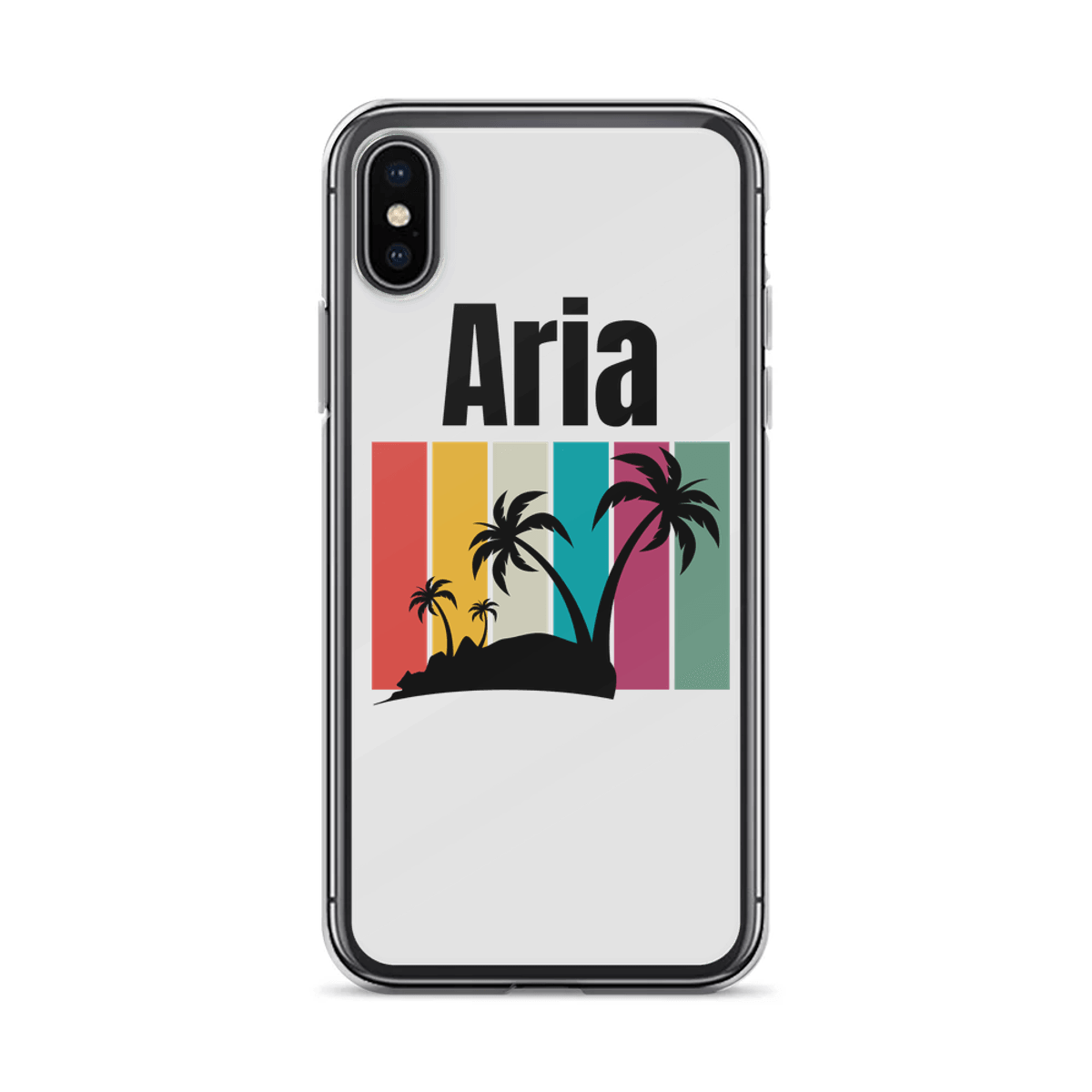 ARIA" Personalized Phone Case with Retro Sunset Design for ARIA