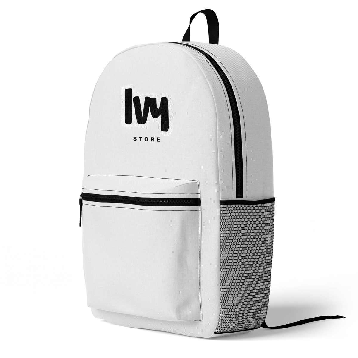 IVY Personalized White Backpack - Modern & Functional Design