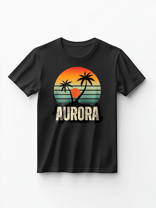 AURORA Personalized Summer Sunset T-Shirt