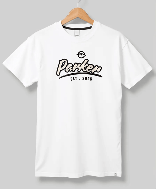 PARKER Personalized White T-Shirt - EST. 2025