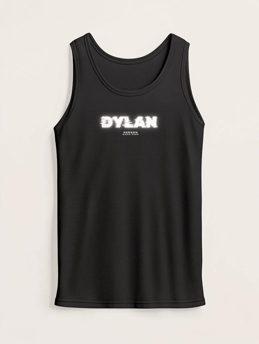 DYLAN's Glitch-Inspired Neon Tank Top