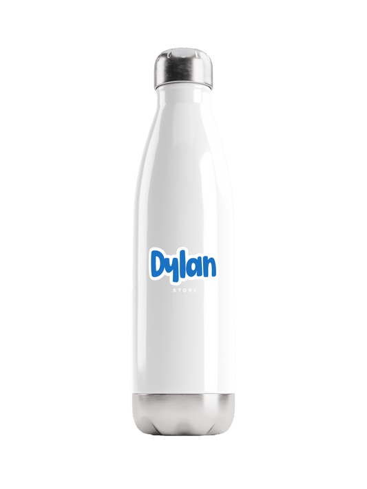 DYLAN's Personalized Sleek White Water Bottle