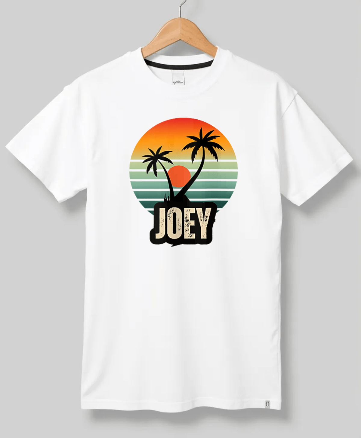 Custom JOEY Tropical Sunset JOEY T-Shirt: Embrace Personal Style