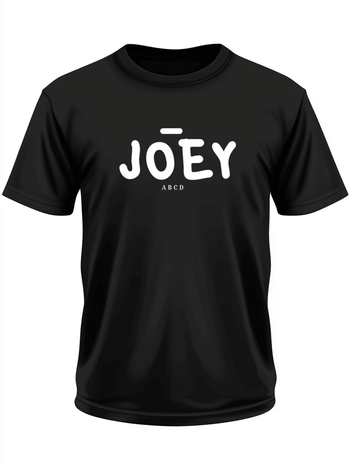 Personalized JOEY T-Shirt - Sleek Black Design