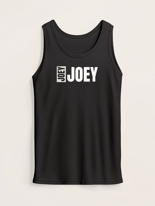 JOEY's Unique Personalized Black Tank Top for Chic Style