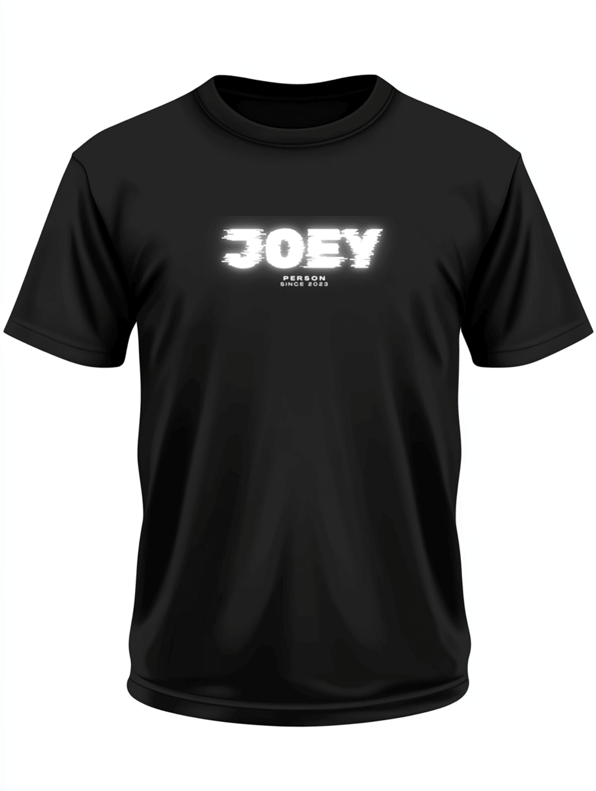 JOEY Personalized T-Shirt - Neon Brushstroke Design