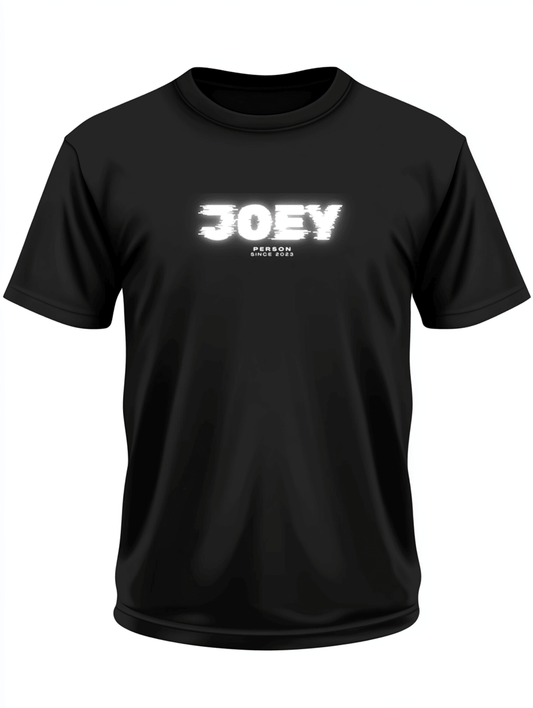 JOEY Personalized T-Shirt - Neon Brushstroke Design