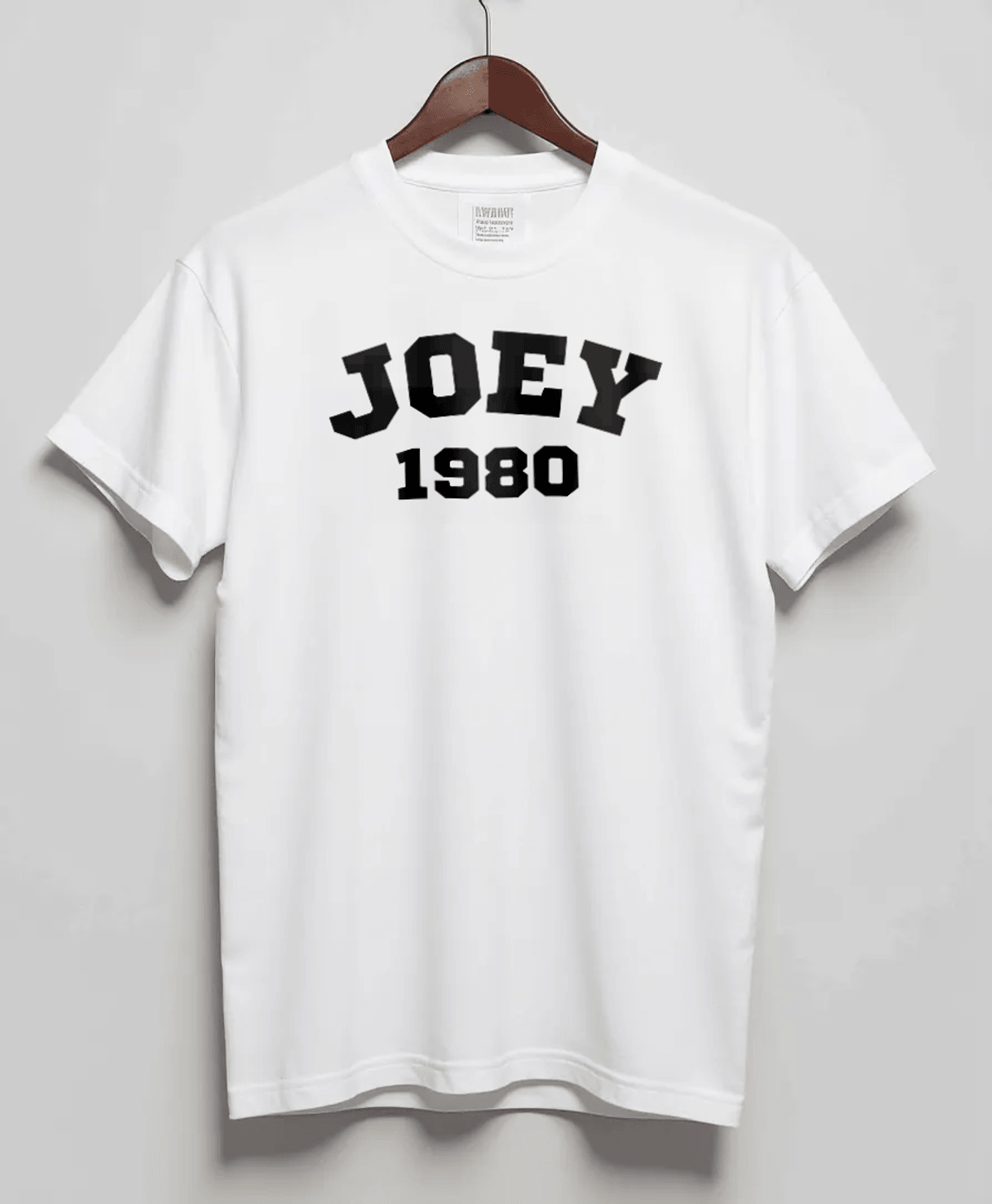Premium JOEY 1980 White T-Shirt - Personalized & Timeless Style
