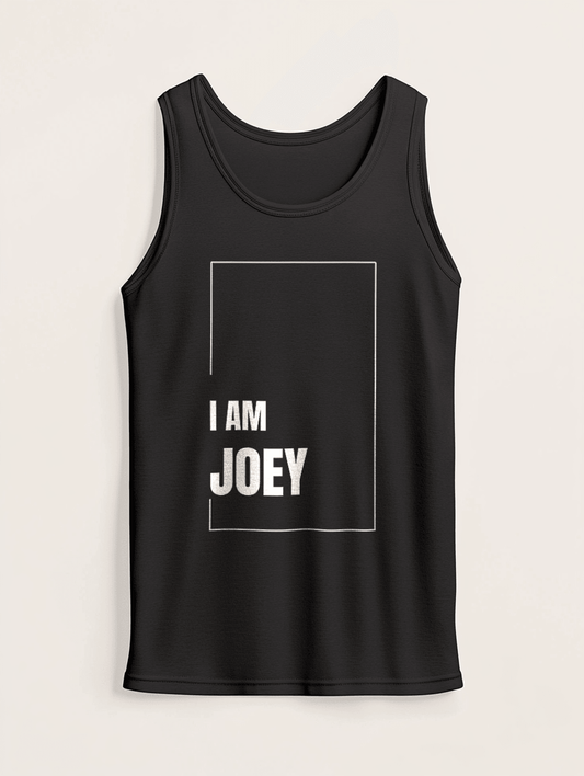 Personalized Statement JOEY Tank Top in Classic Black