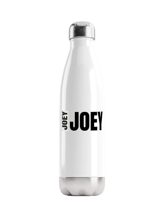 Personalized "JOEY" Water Bottle - Bold Typography Design