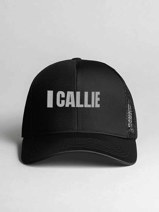CALLIE Personalized Black Cap - Classic Mesh Design