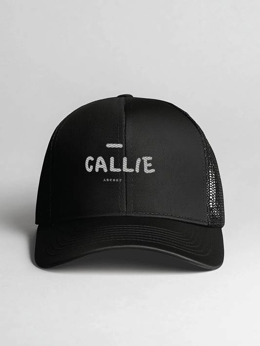 CALLIE Personalized Black Cap - Chic Design