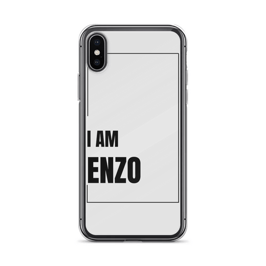 Custom "I AM ENZO" Modern Design Phone Case in Bold Black & Green