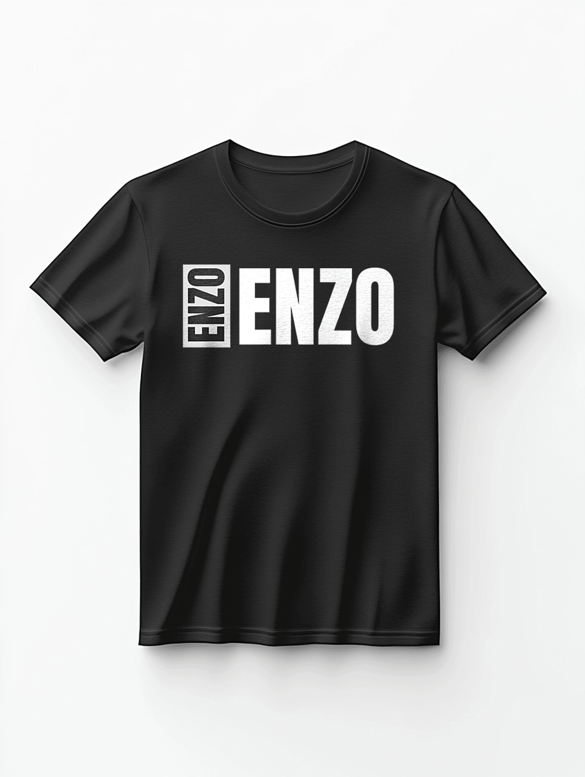 [Personalized 'ENZO' Bold Black T-shirt for ENZO]