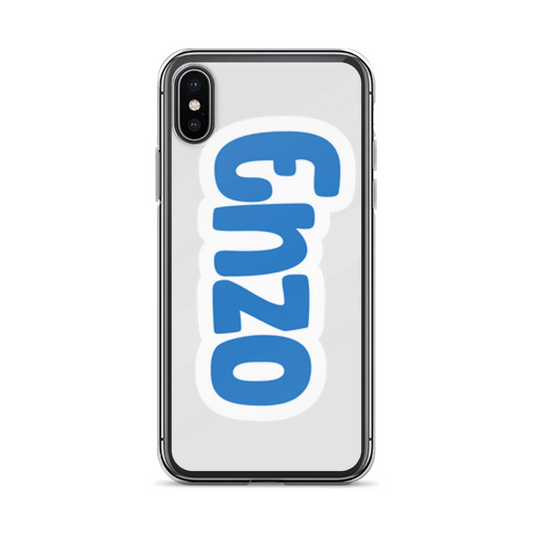 Personalized Bold Blue "ENZO" Glossy Phone Case - Modern & Stylish