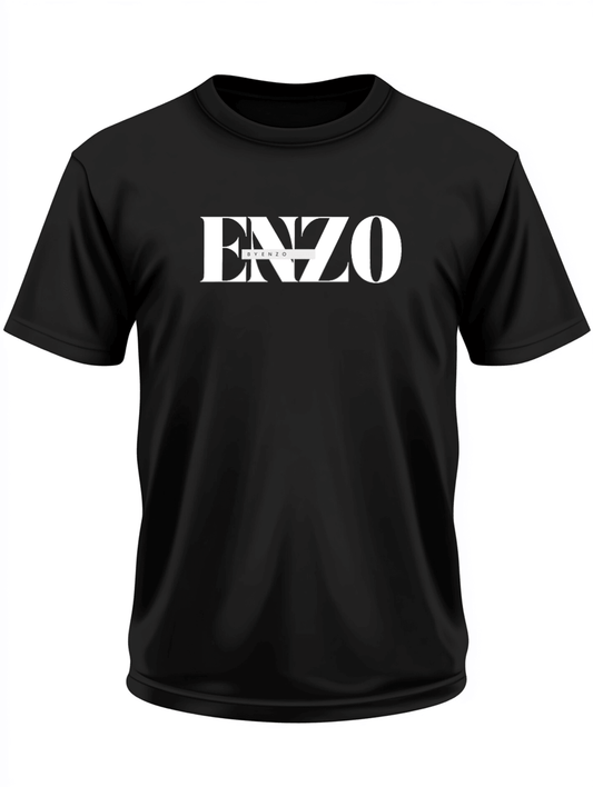 Custom ENZO Design Black T-shirt - Add Personal Touch with ENZO