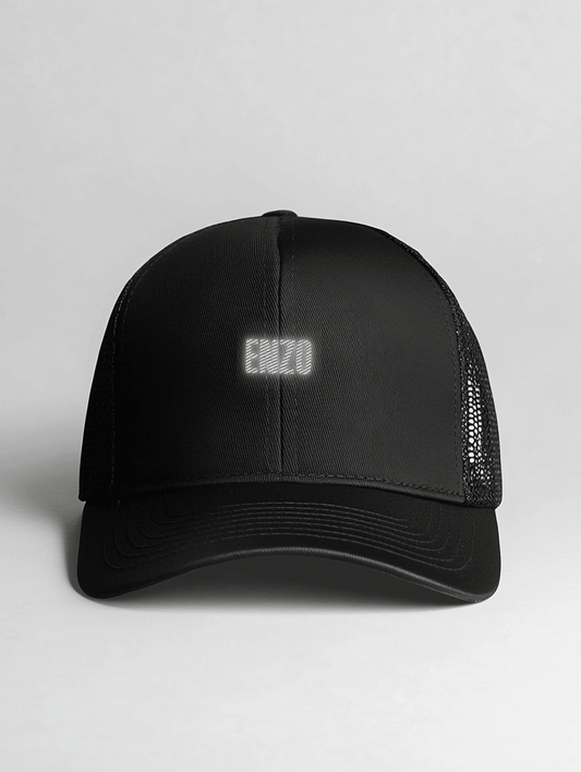 Stylish ENZO Cap - Personalized Black Mesh Design