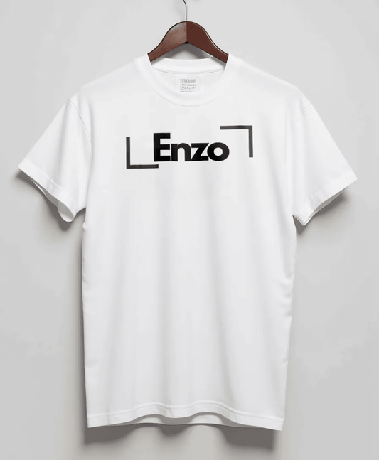 ENZO's Personalized ENZO Design T-Shirt in Modern White