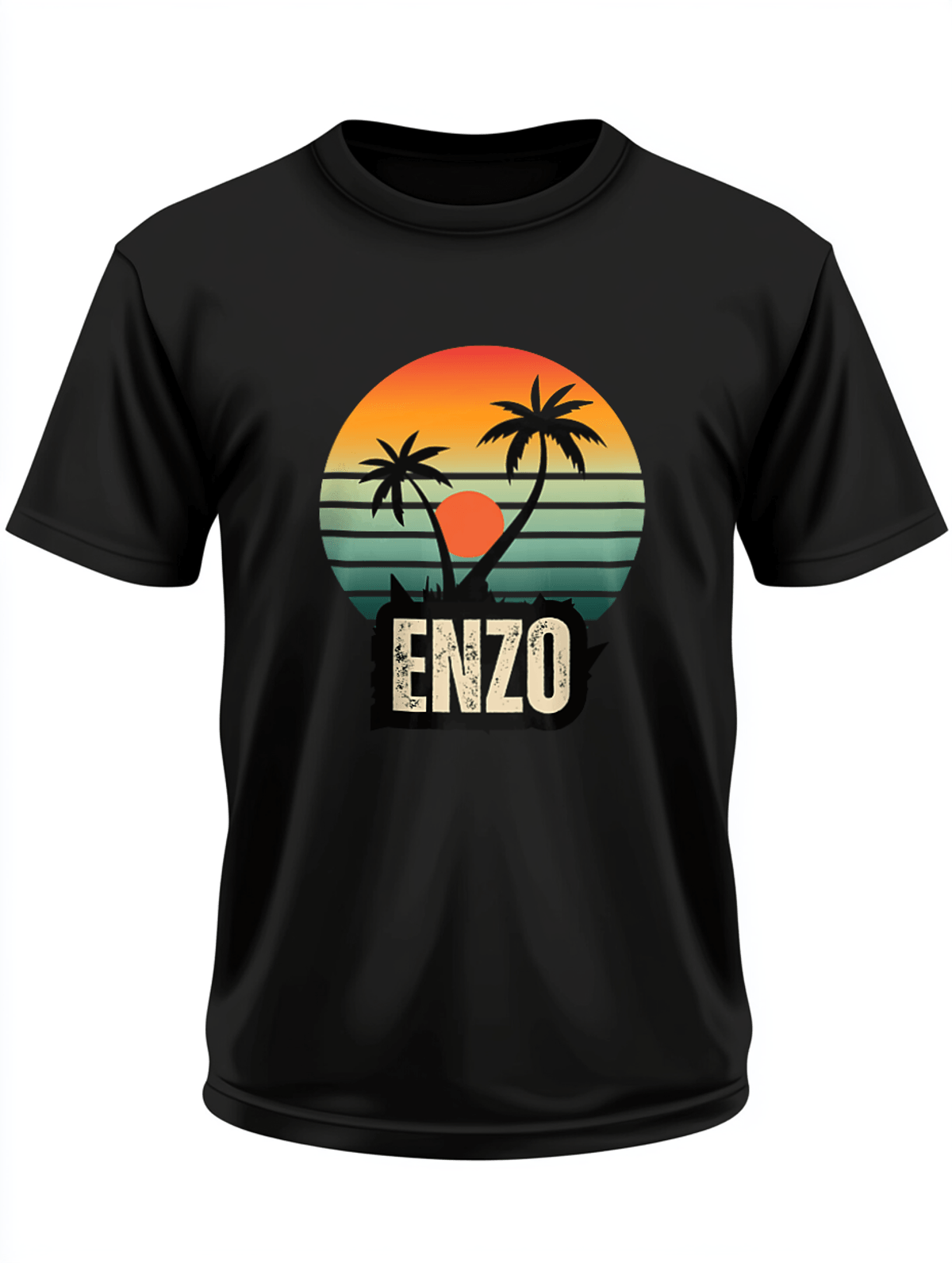 ENZO Personalized Sunset & Palm Scenery T-shirt