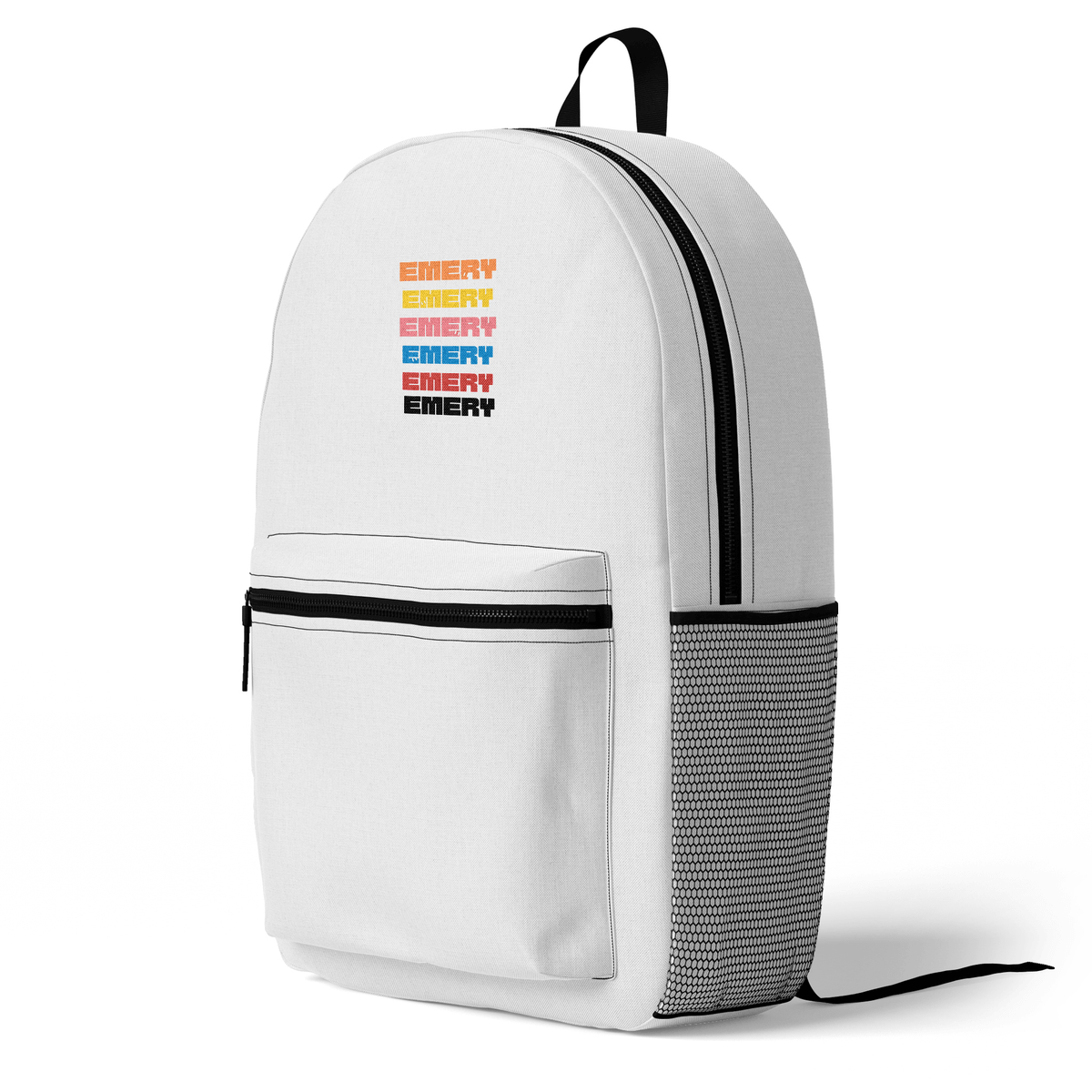 EMERY's Personalized Multicolor Typography Backpack