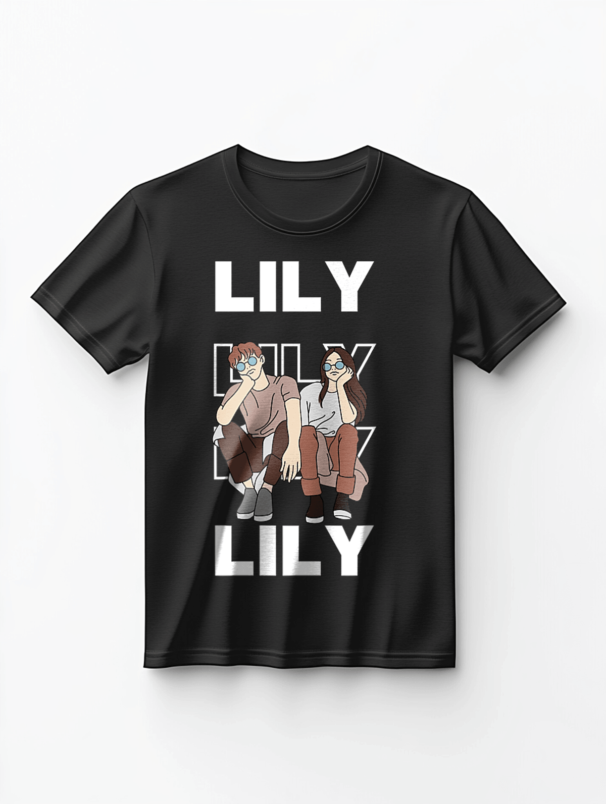 Personalized "LILY" Fashion T-Shirt with Dynamic Design - LILY's Trendsetting Tee