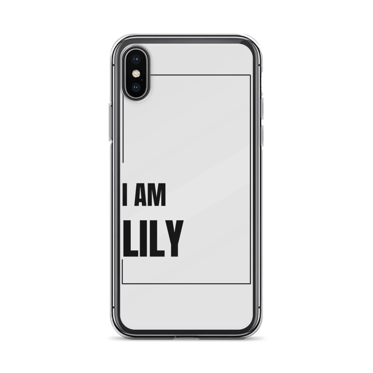 Custom "I AM LILY" Modern Design Phone Case in Bold Black & Green
