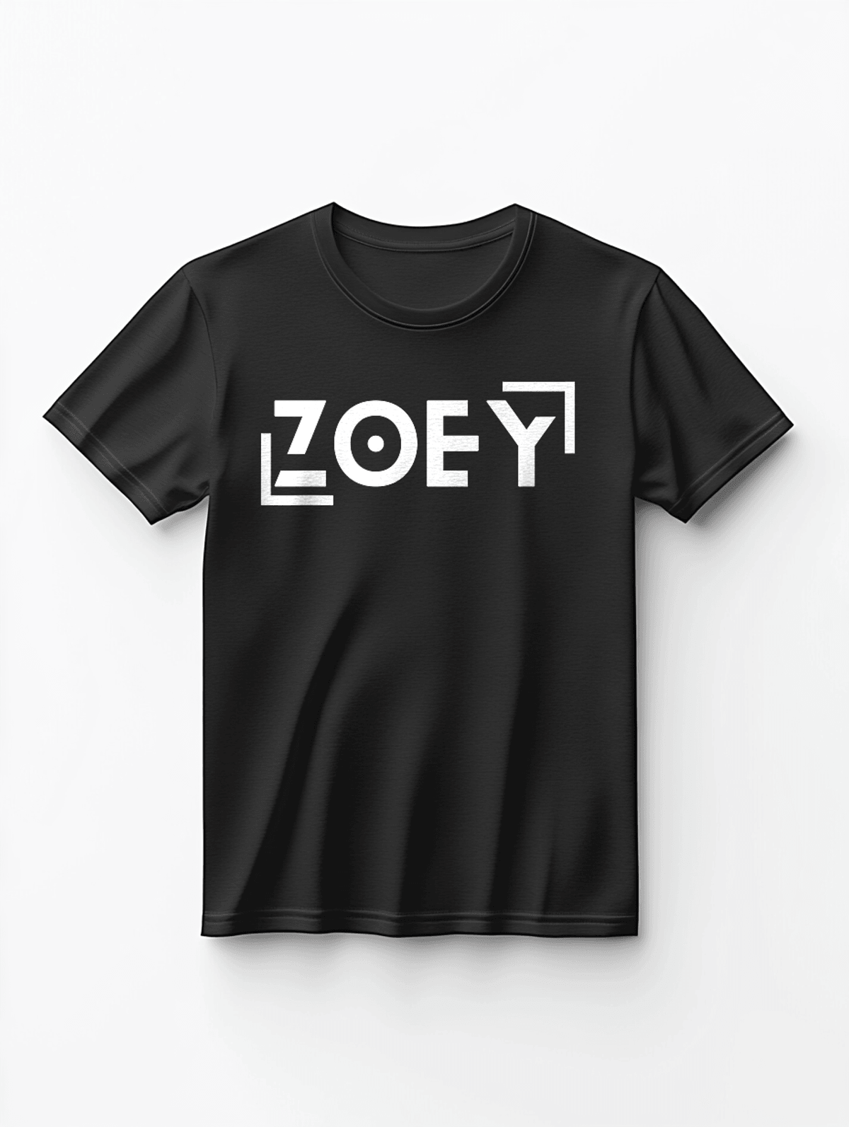 Custom ZOEY Black T-Shirt - Bold and Modern Personalized Style