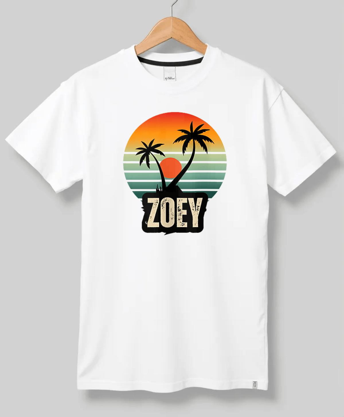 Custom ZOEY Tropical Sunset ZOEY T-Shirt: Embrace Personal Style