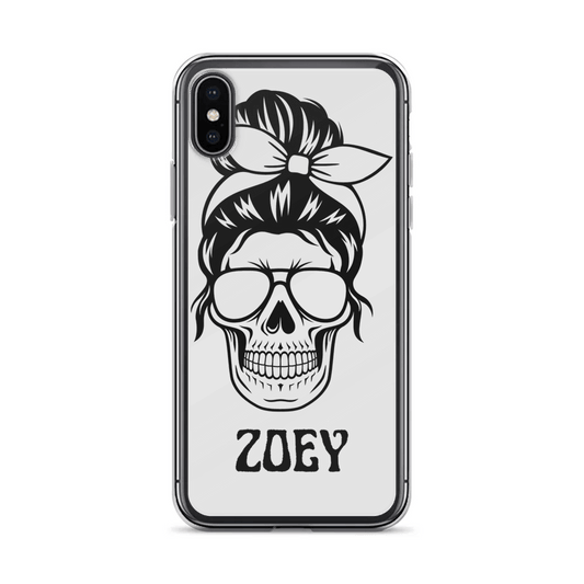 ZOEY Phone Case with Edgy Skull Design
