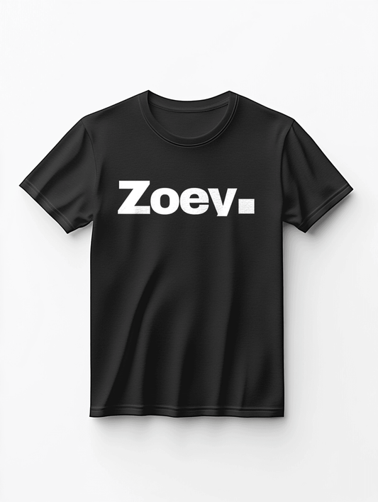 ZOEY" Personalized ZOEY T-Shirt - Unique Black Tee with Stylish Print