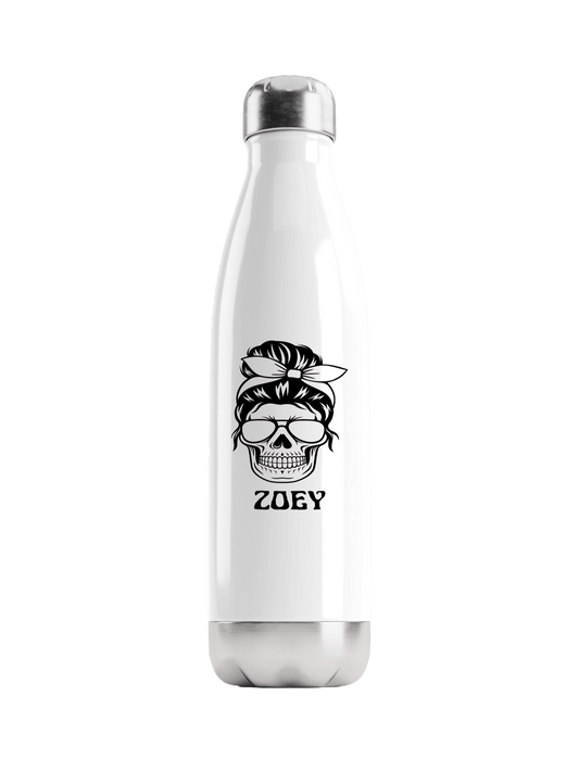 ZOEY Personalized Skull Water Bottle
